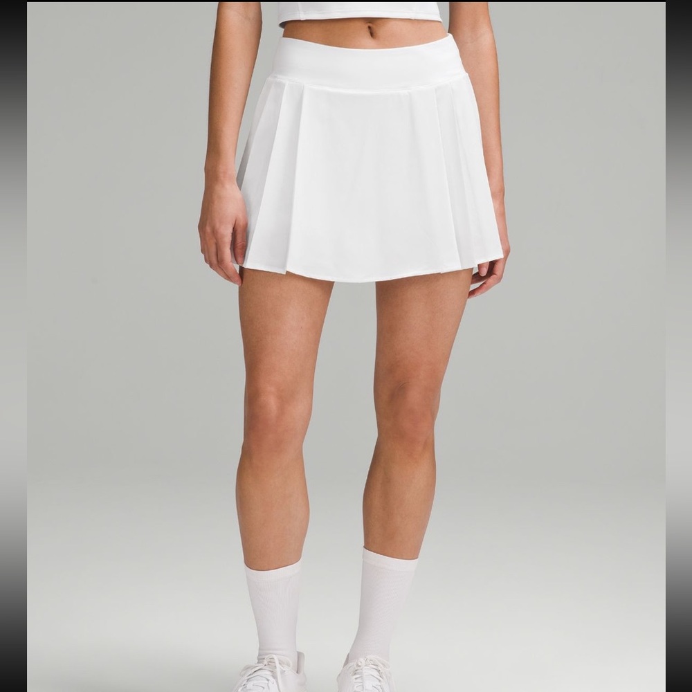 Side Pleat High rise tennis skirt